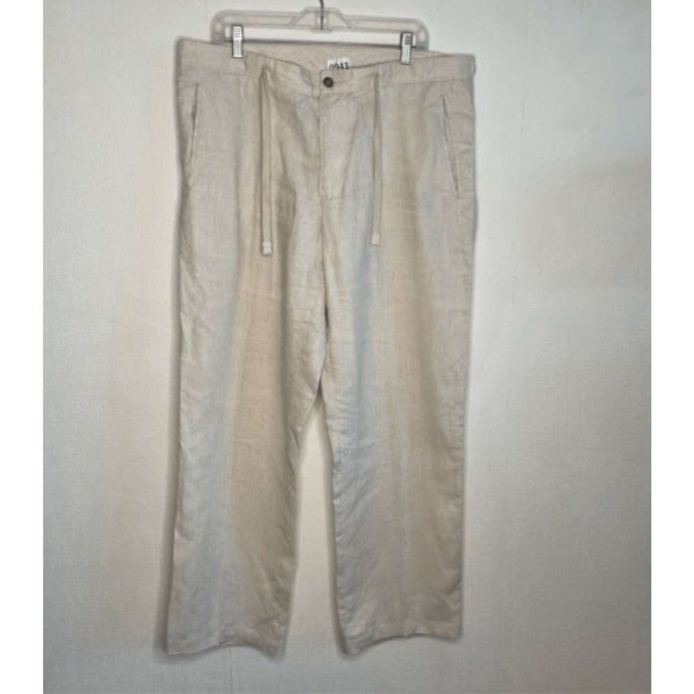 NWOT Tasso Elba Island Beige Drawstring Trousers Beach Pants‎ Men 36X32 China